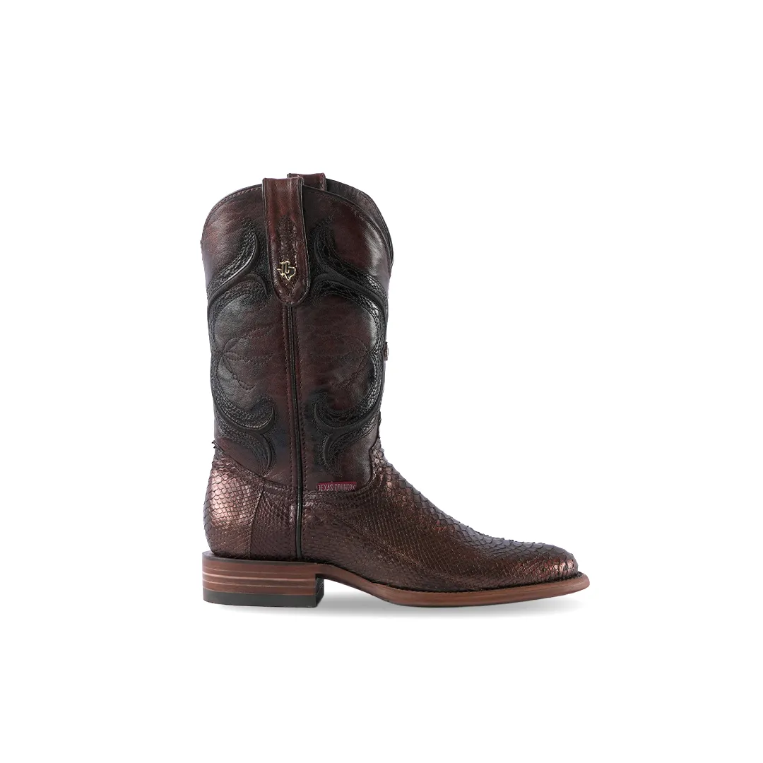 Texas Country Exotic Boot Python Paris Tacoma Toe PN101