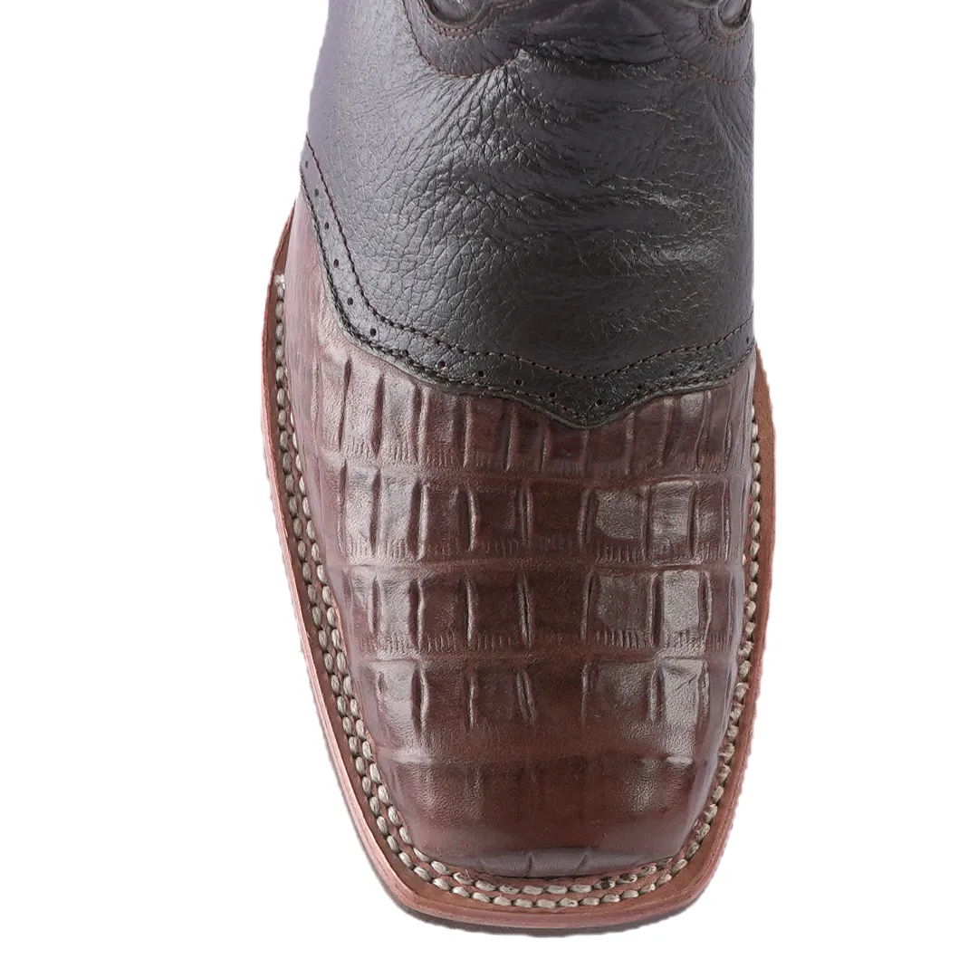 Texas Country Western Boot Barcelona Choco Rodeo Toe E407