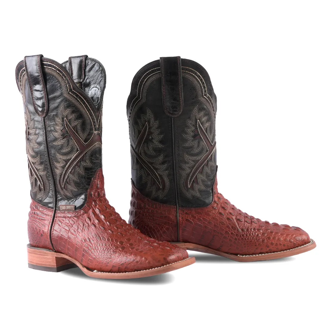 Texas Country Western Boot  Fuscus Cognac Square Toe E427