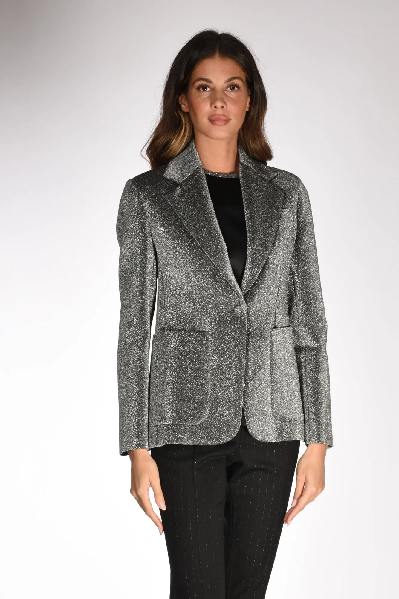 True Royal Blazer Flora Grigio Donna