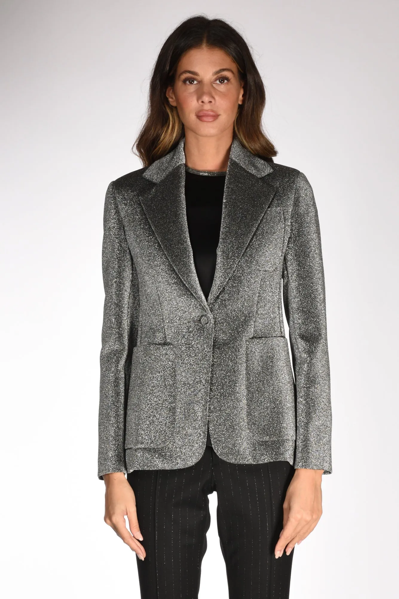 True Royal Blazer Flora Grigio Donna