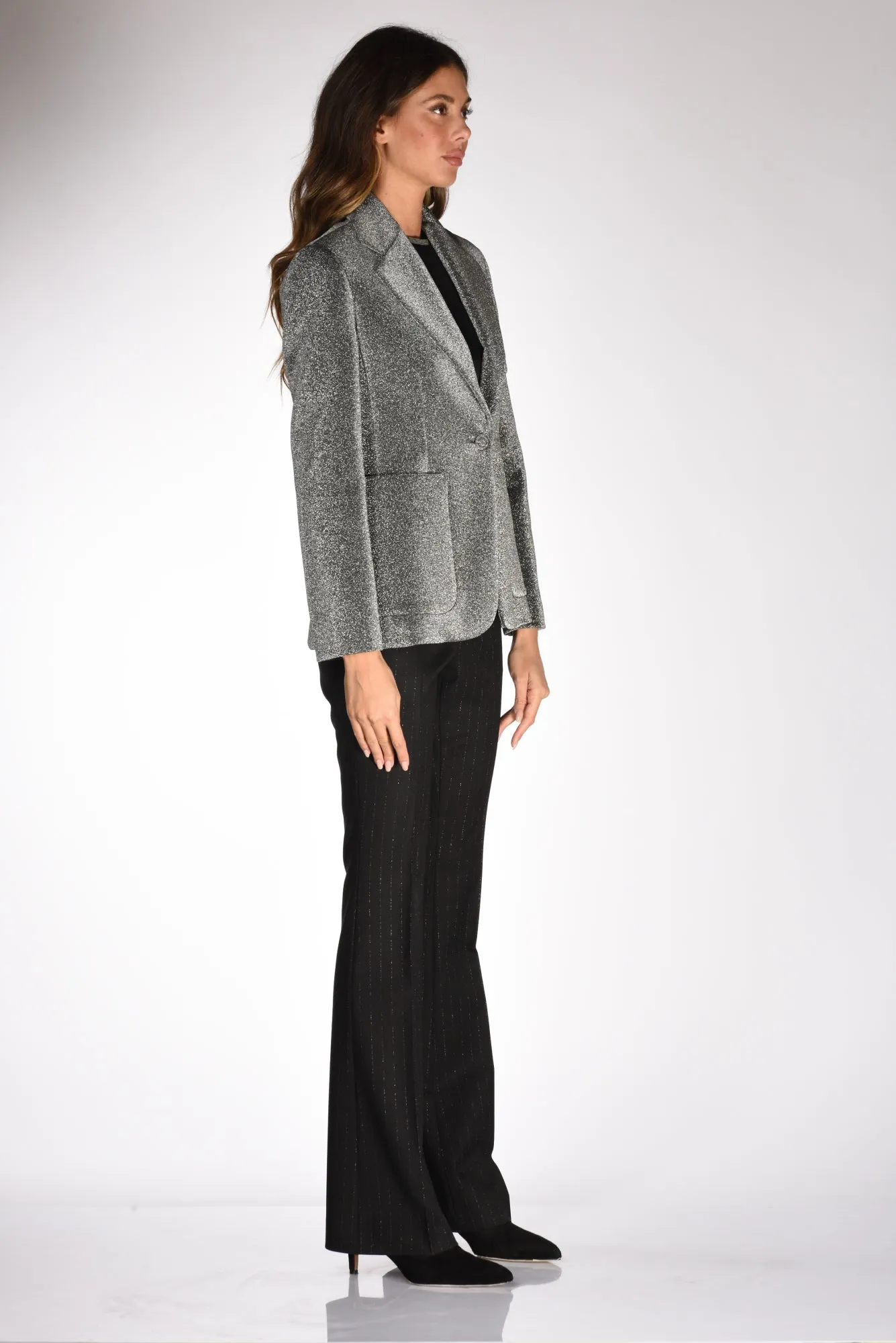 True Royal Blazer Flora Grigio Donna