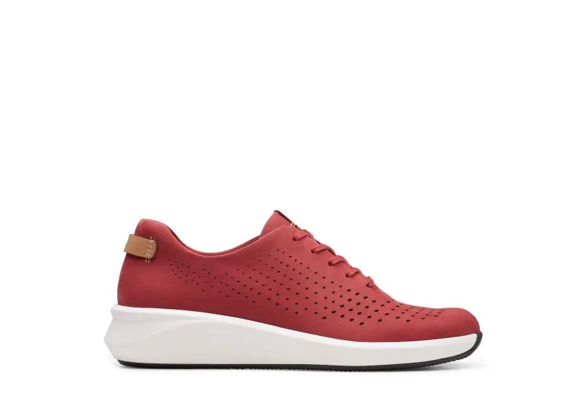 Un Rio Tie Red Nubuck Leather Sneaker