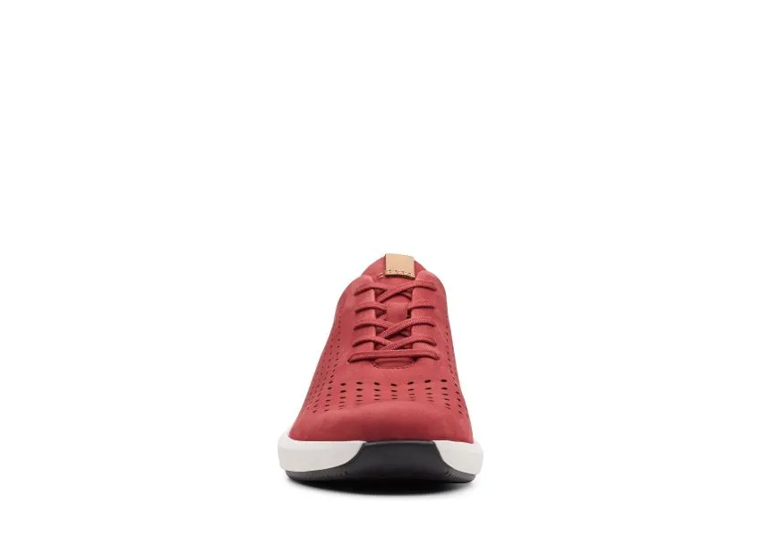 Un Rio Tie Red Nubuck Leather Sneaker