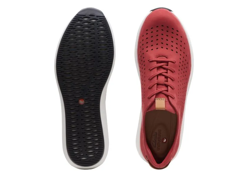 Un Rio Tie Red Nubuck Leather Sneaker