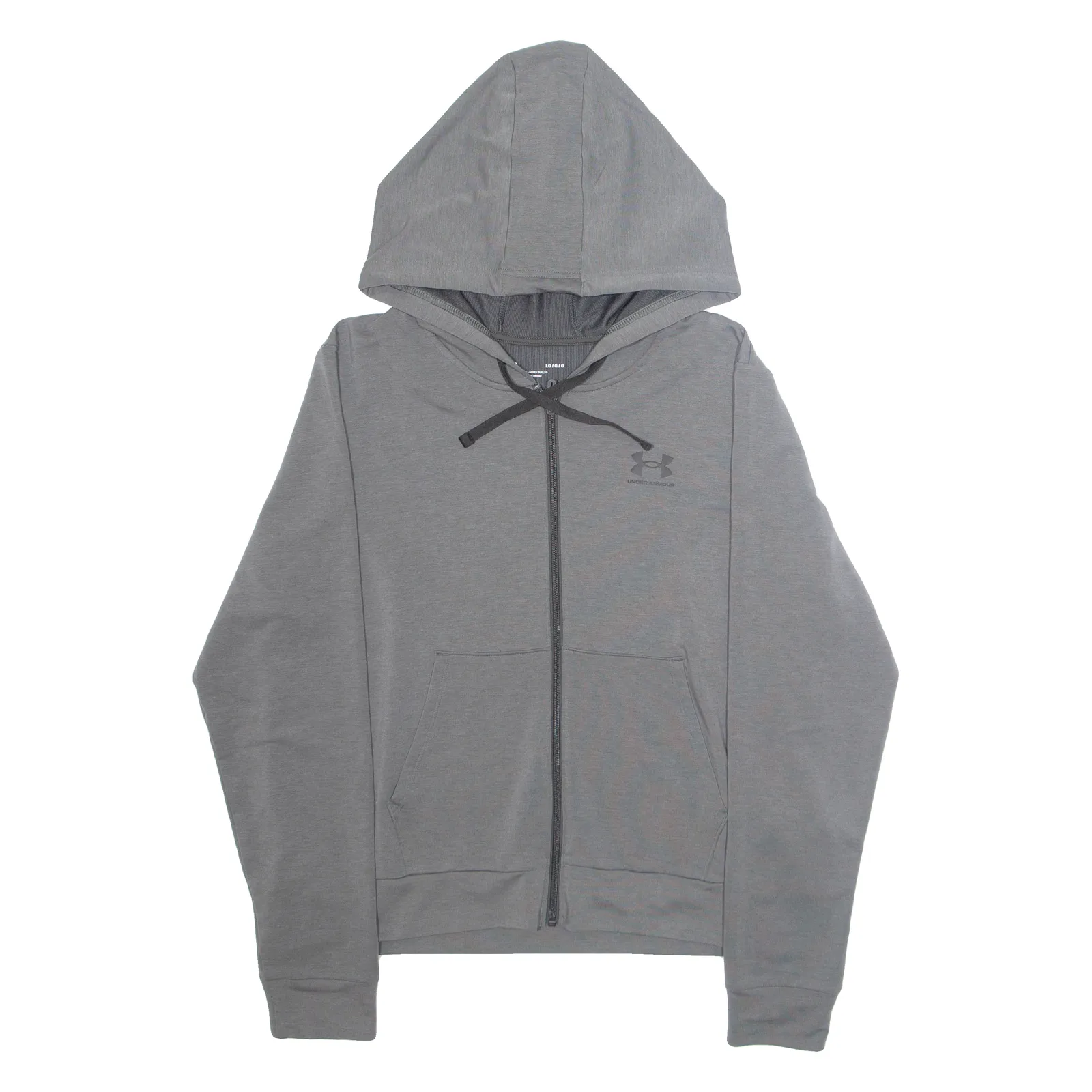 UNDER ARMOUR Mens Grey Hoodie Full Zip L