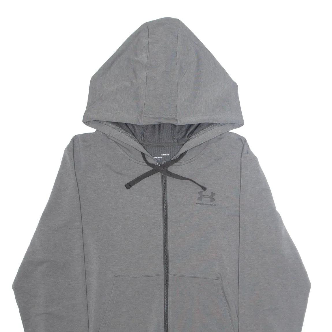 UNDER ARMOUR Mens Grey Hoodie Full Zip L