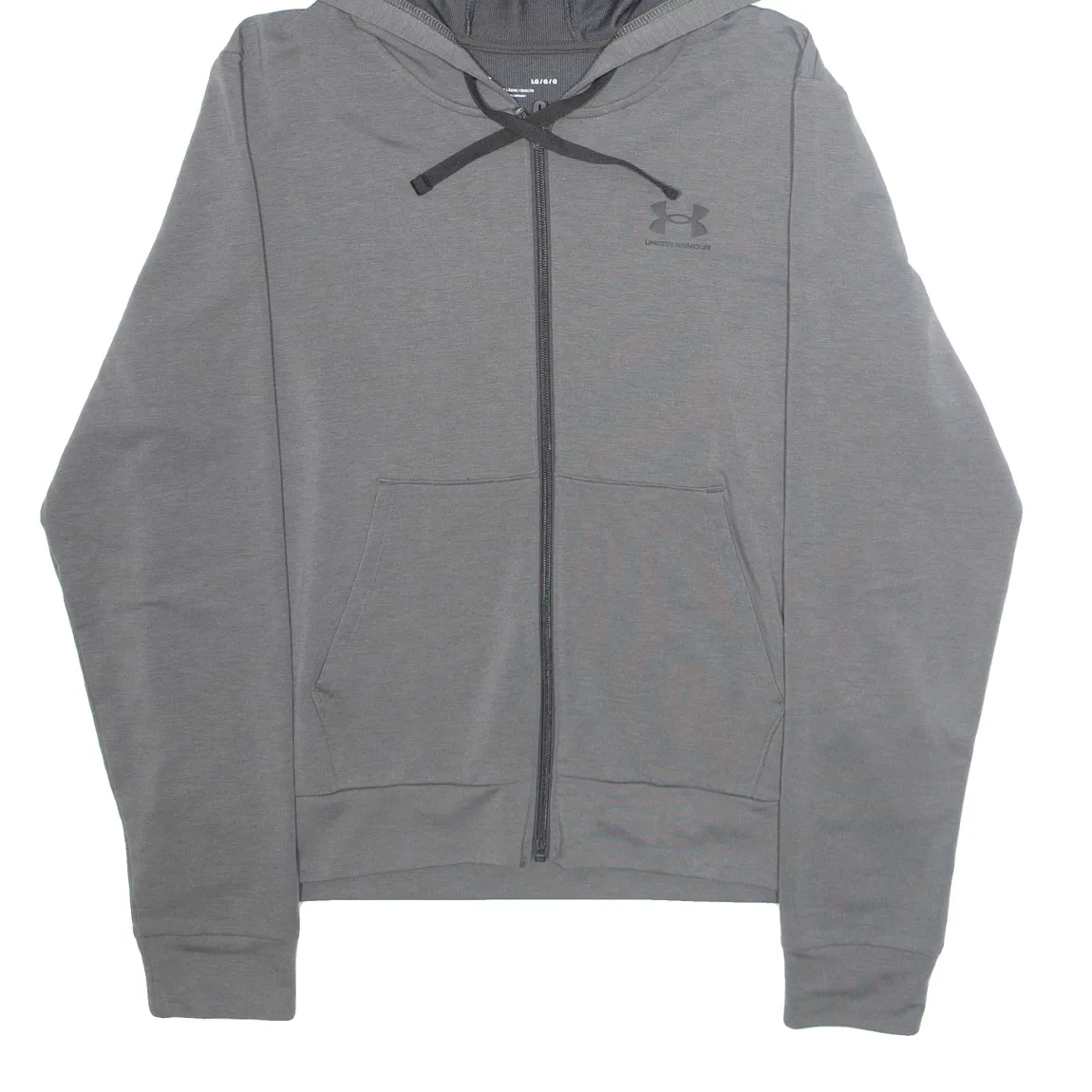 UNDER ARMOUR Mens Grey Hoodie Full Zip L