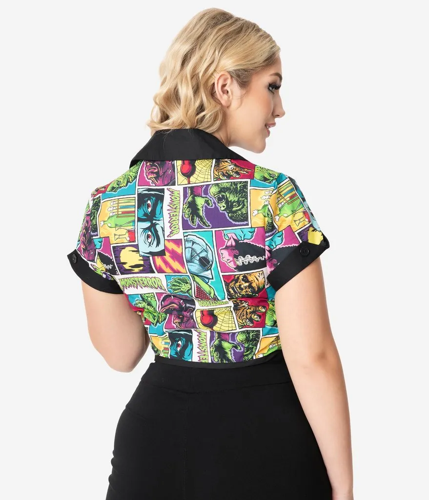 Universal Monsters x Unique Vintage Monsterror Shirley Crop Top (1XL ONLY)