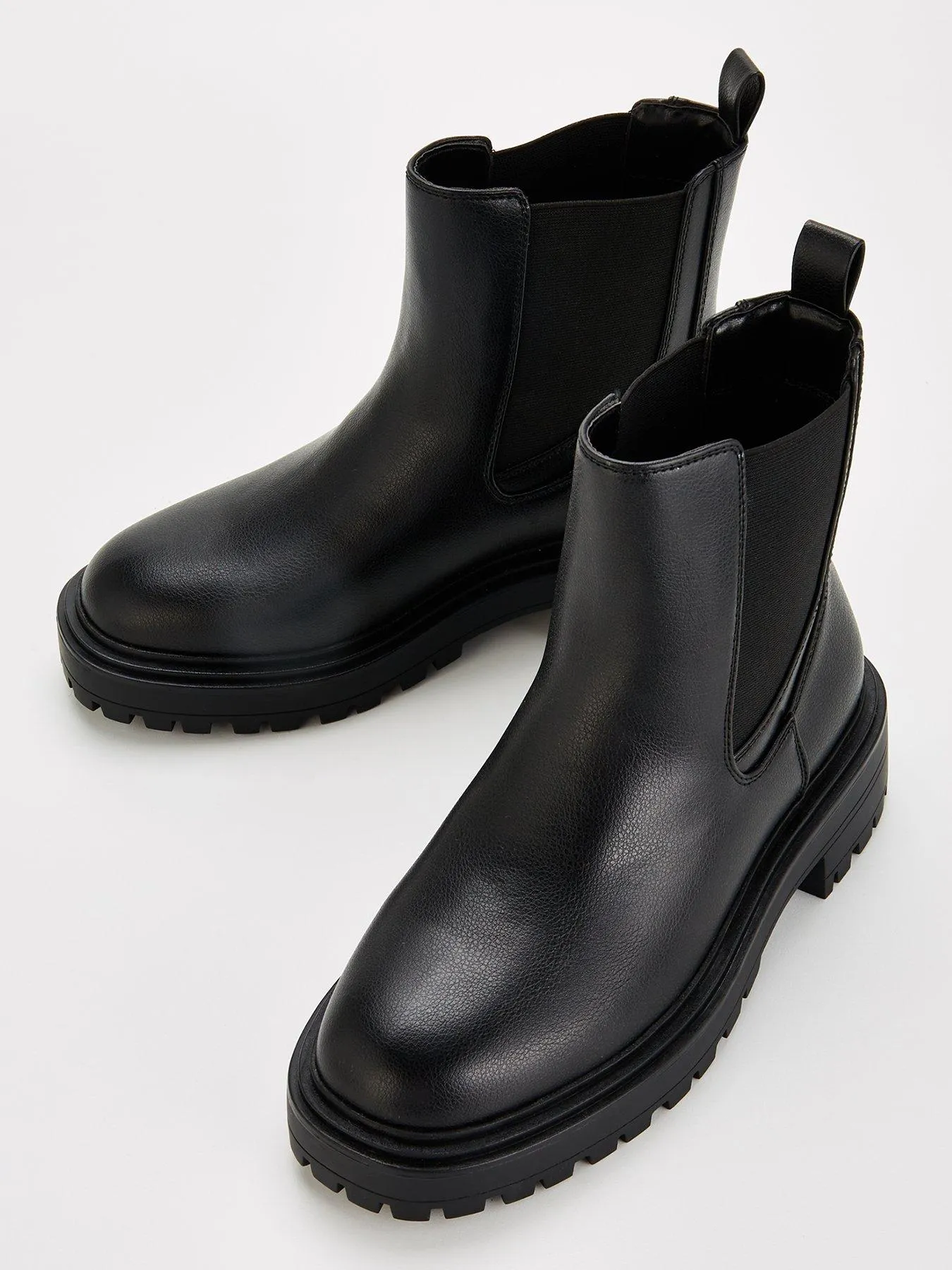 V by Very Wide Fit Chunky Chelsea Boot - Black