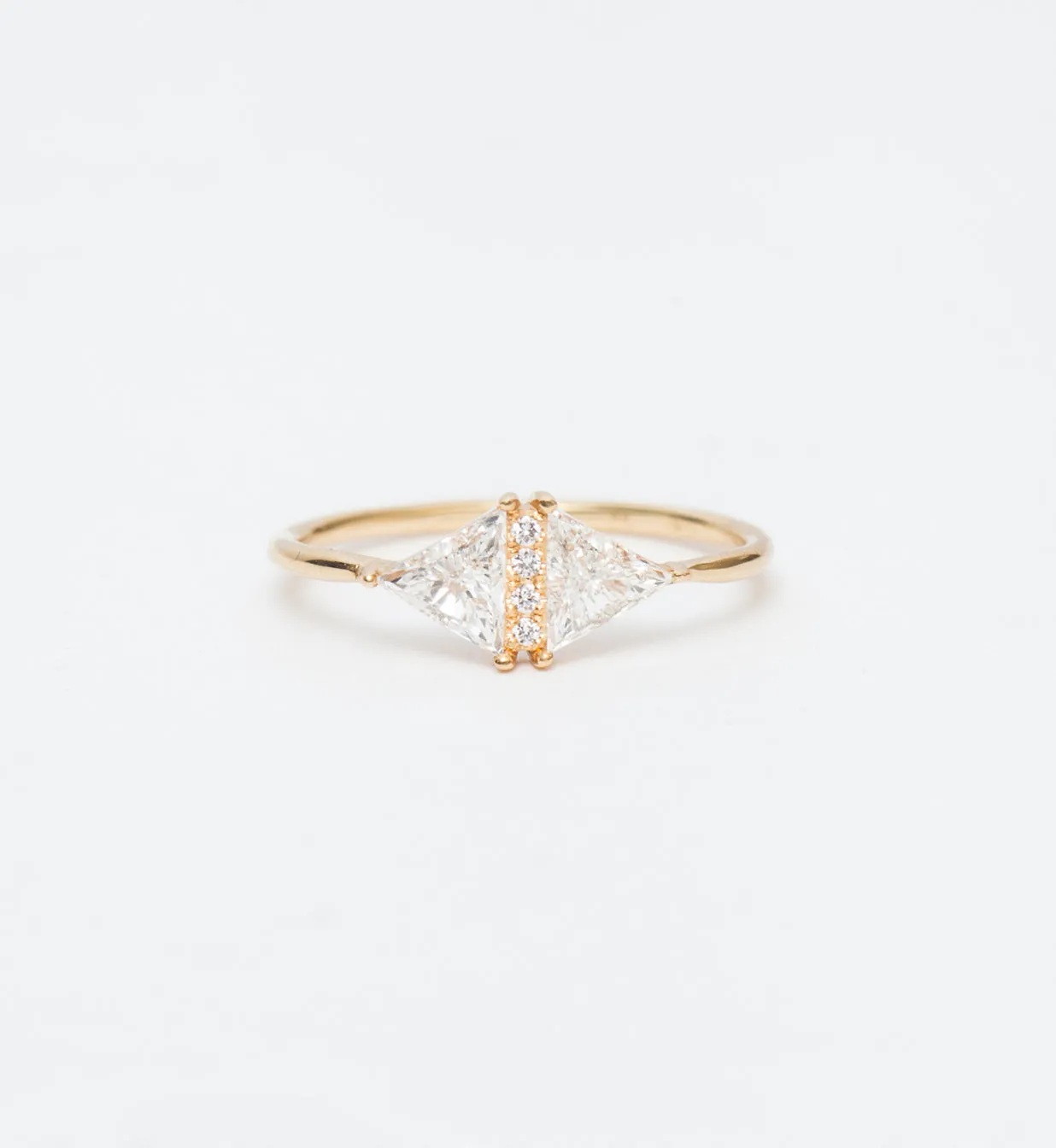 Vintage Diamond Triangle Ring