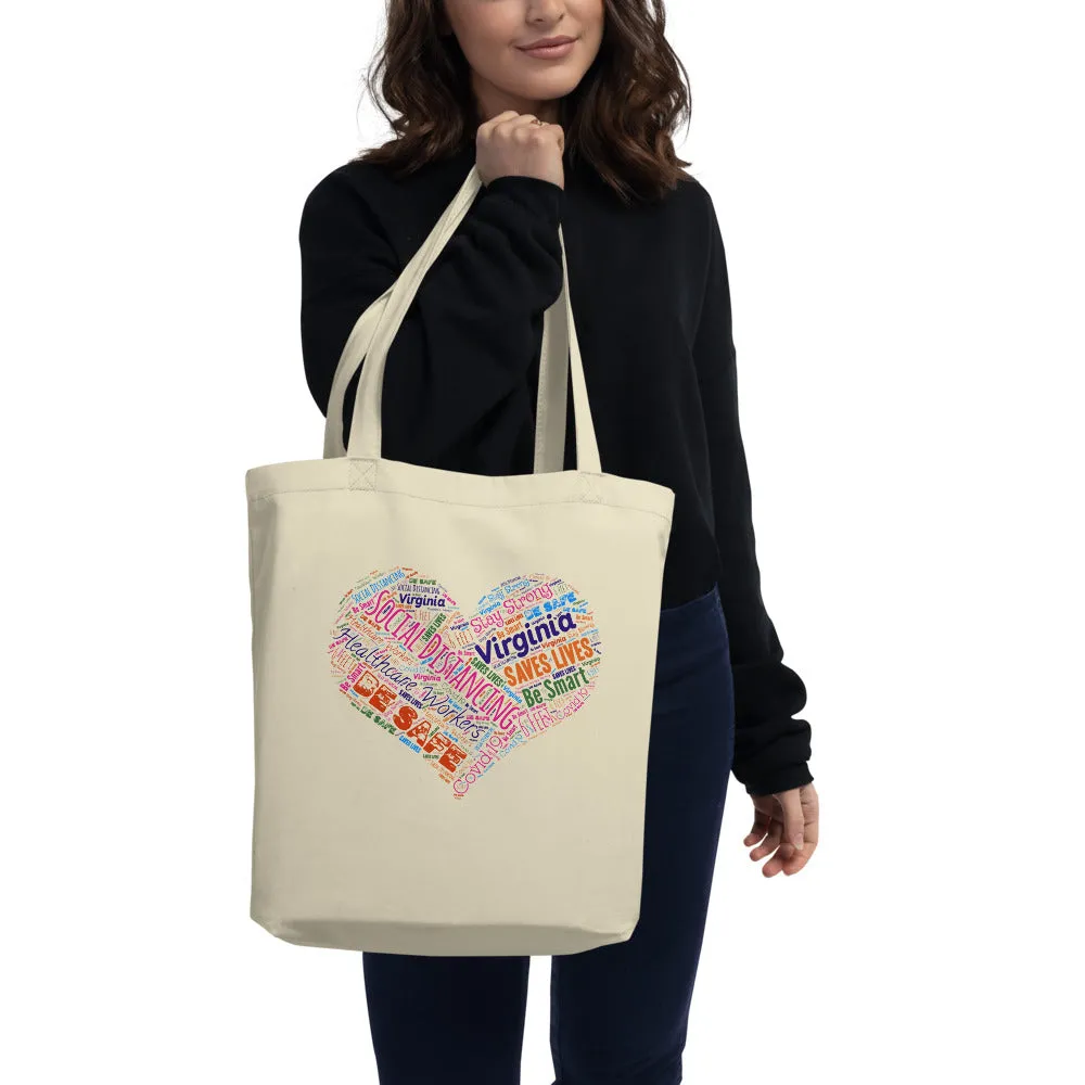 Virginia - Social Distancing Tote Bag - Eco Friendly