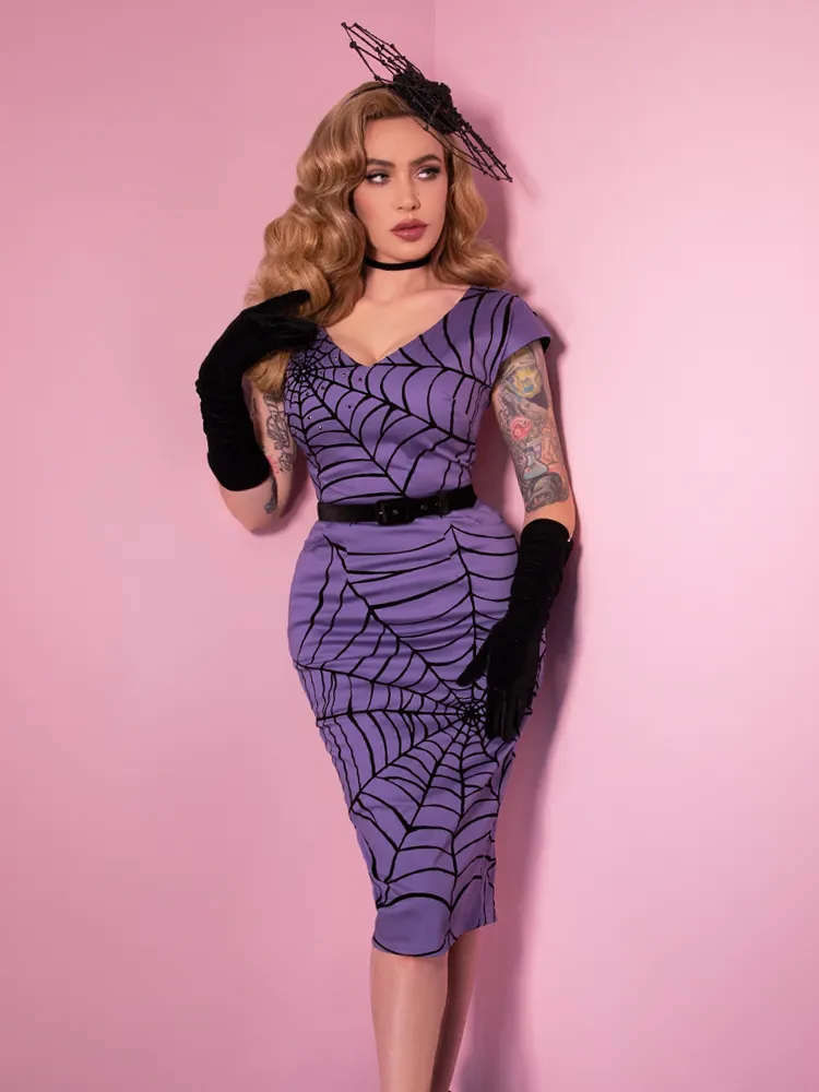 Widow Spider Web Dress in Periwinkle