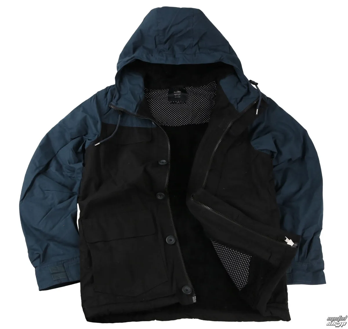 winter men´s jacket GLOBE - Goodstock Blocked Parka - Black - GB01637014-BLK  -  Metal-shop