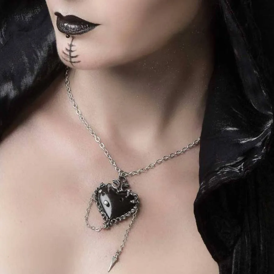 Witches Heart Pendant Necklace