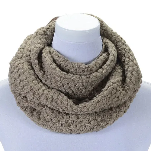 Women Charm Scarf foulard Women Warm Infinity 2 Circle Cable Knit Cowl Neck Long Scarf Shawl