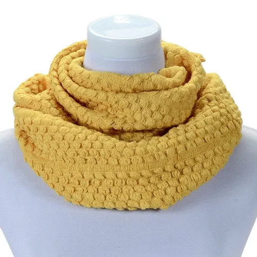 Women Charm Scarf foulard Women Warm Infinity 2 Circle Cable Knit Cowl Neck Long Scarf Shawl