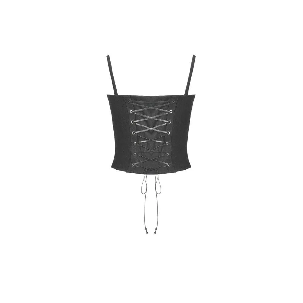 Women's Gothic Strappy Bustiers With Belt