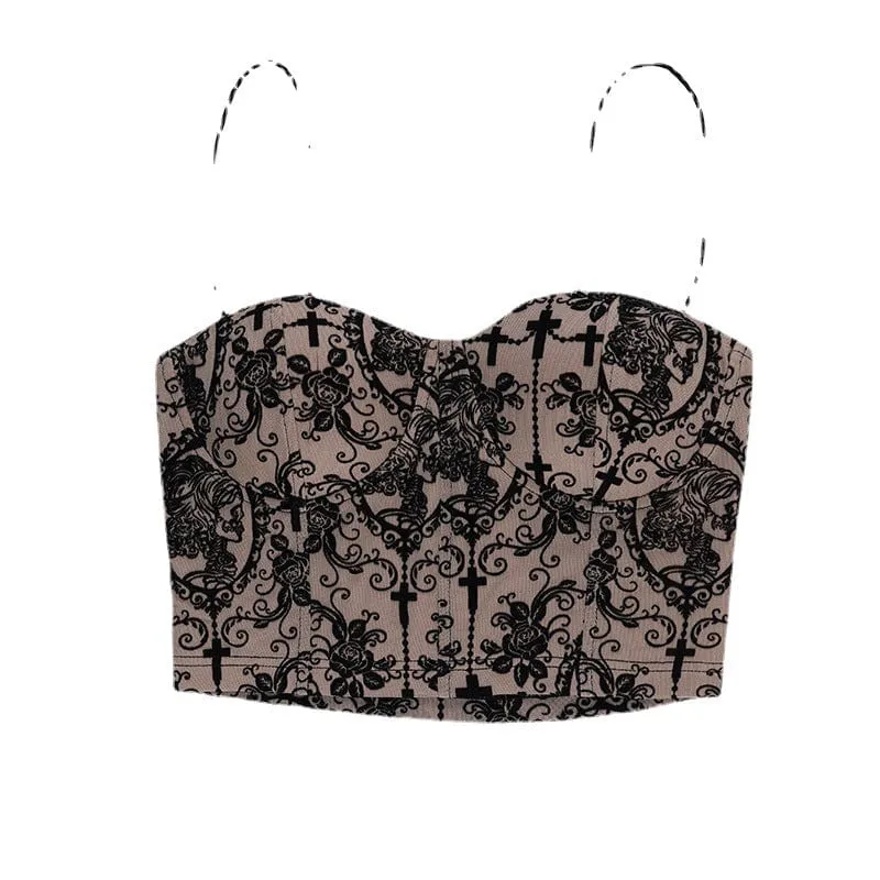 Women's Grunge Floral Bustiers