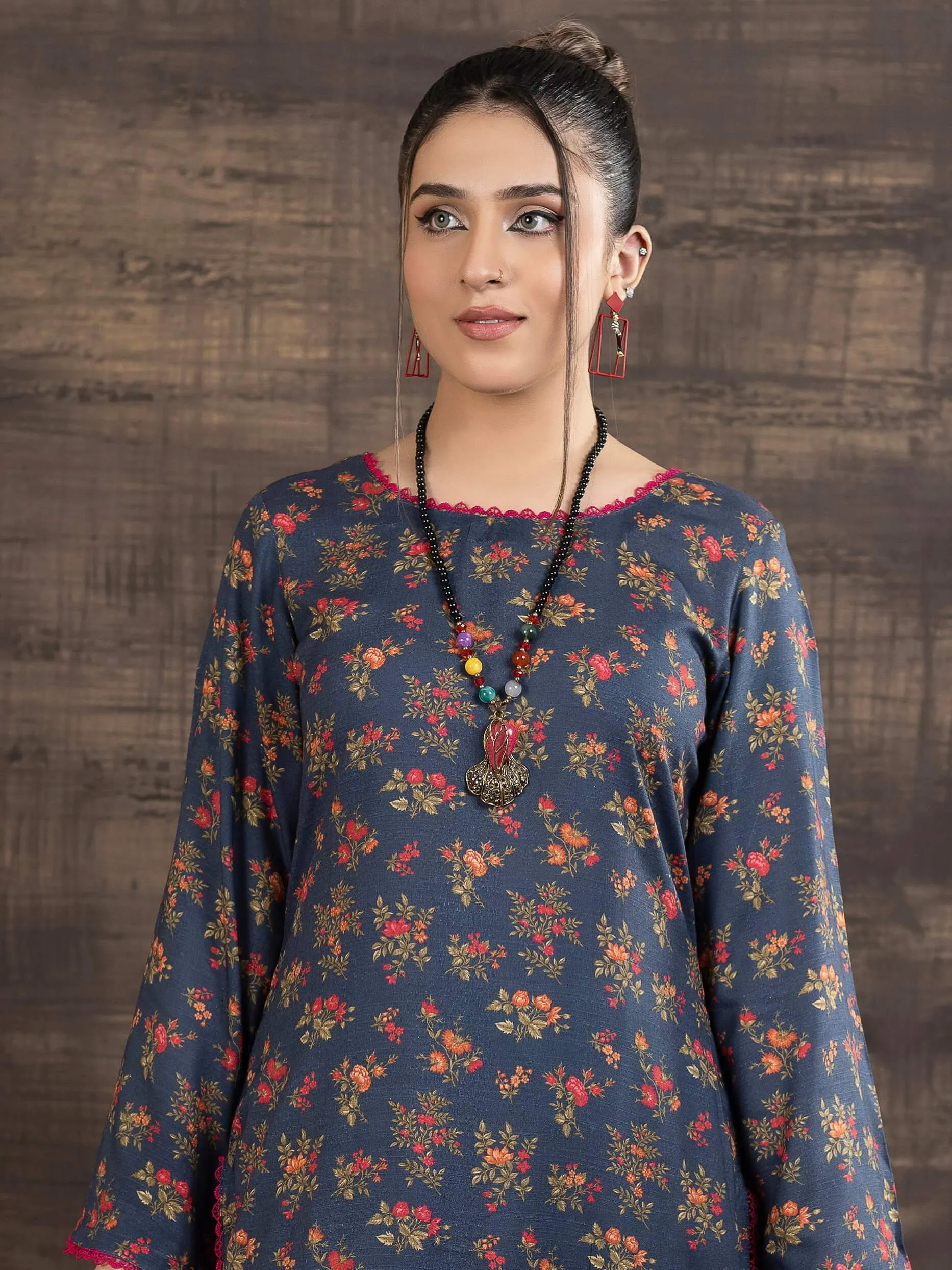 Zouq-E-Noor by Manizay Prints Slub Linen Unstitched 2 Piece Suit D-02